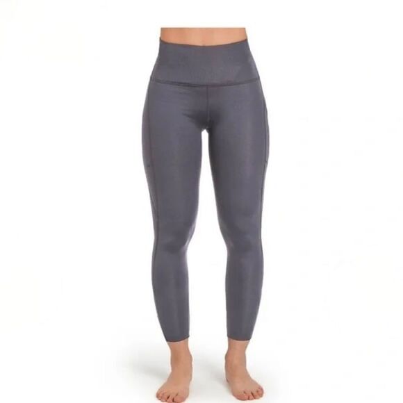 NWT Women's Tommie Copper Lower Back Support Leggings Gray Black Size LARGE - Picture 4 of 7